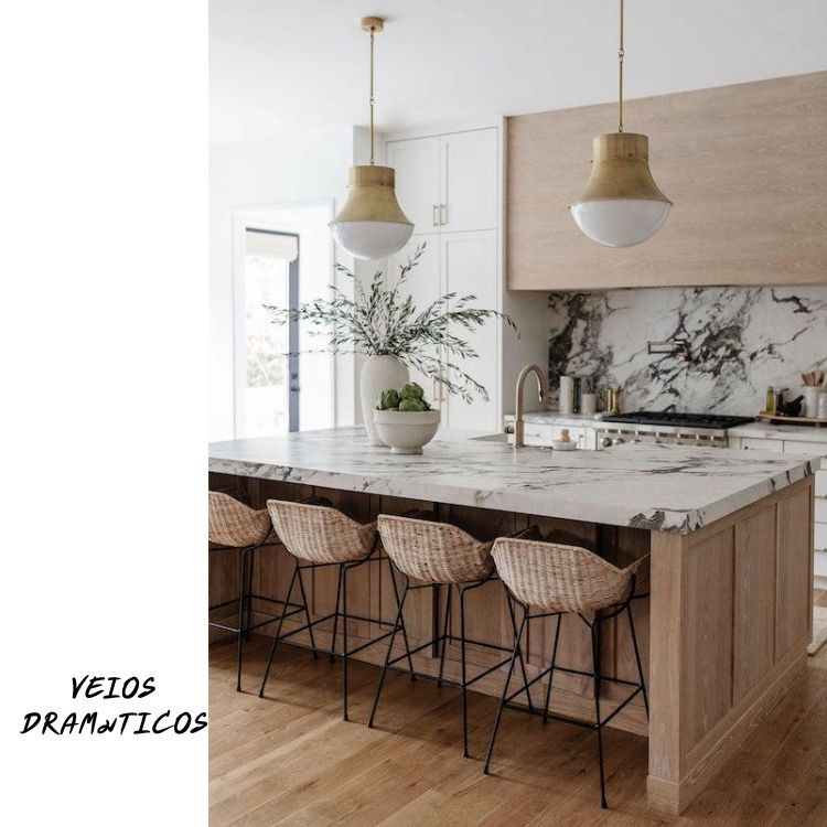 Top 14 - Tendência de moda de decoração de cozinha 2026 veios