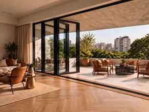 Como integrar sala e varanda mesmo quando o piso não pode ser nivelado