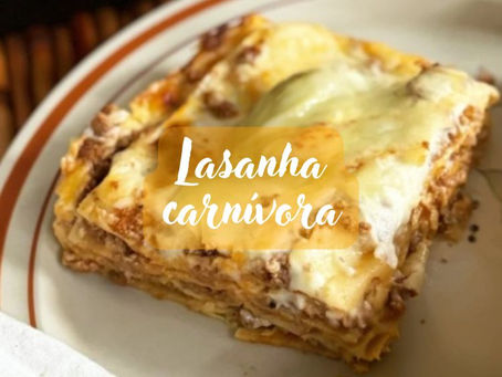 Receita Lasanha carnívora/ cetogênica