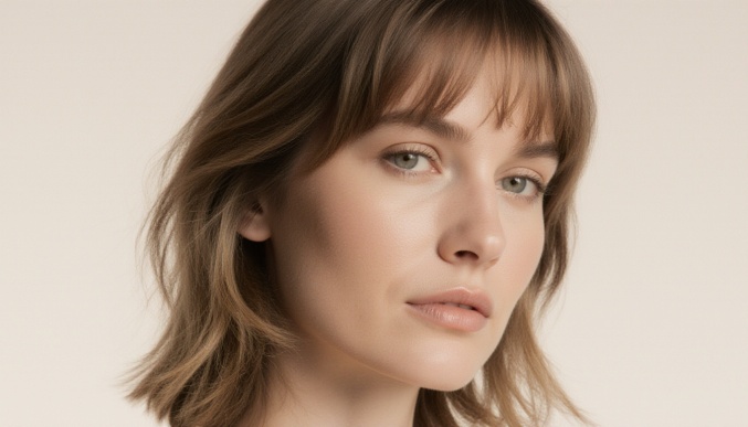 Camadas no comprimento médio que criam dinamismo sem marcar demais o corte.