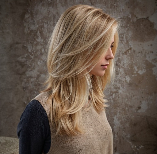 Médio em camadas médias com pontas levemente desfiadas