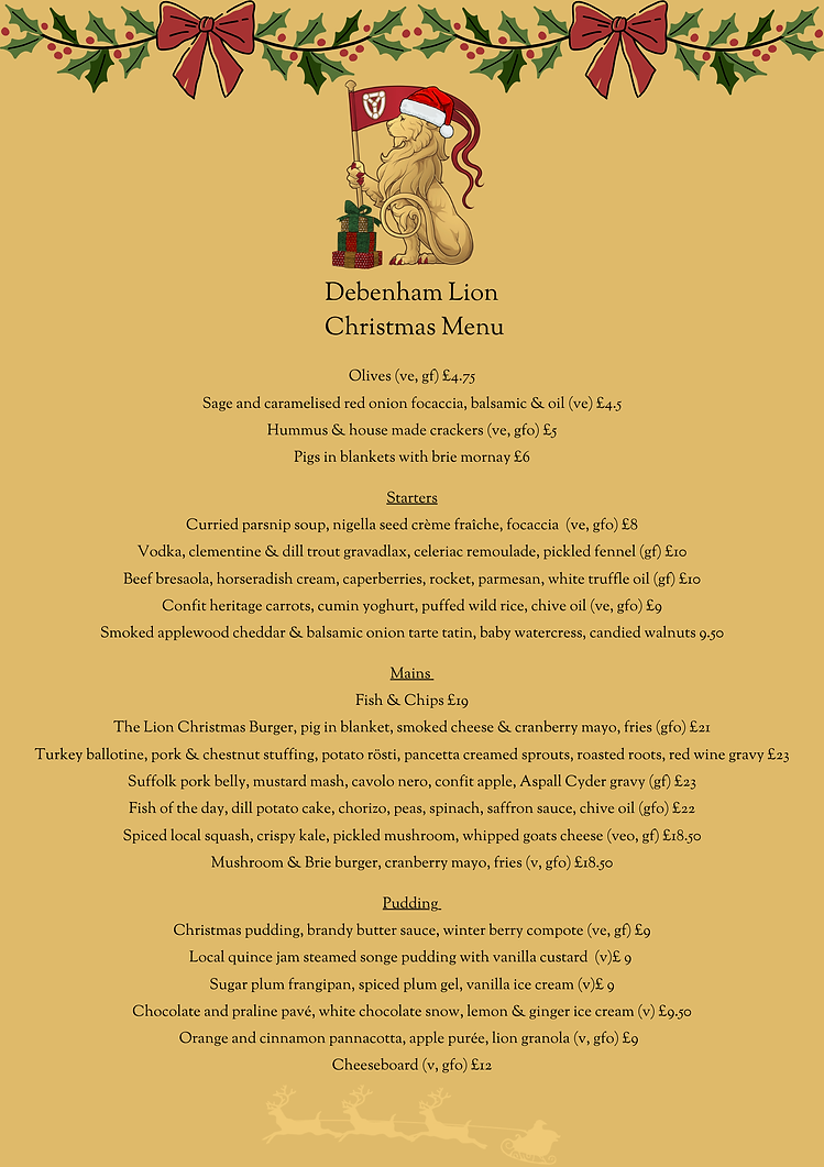 Debenham Lion Festive Menu.png
