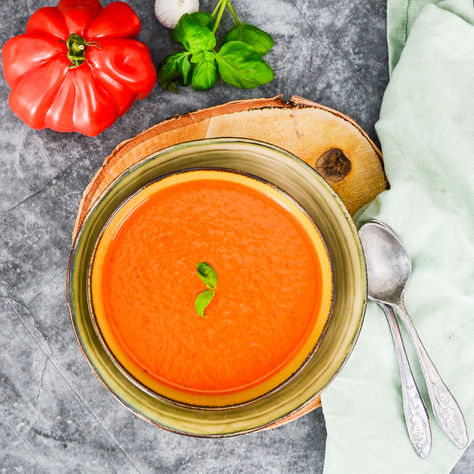De beste tomatensoep met basilicum 