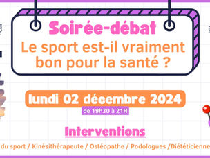 Soirée-débat : "Le sport est-il vraiment bon pour la santé ?"