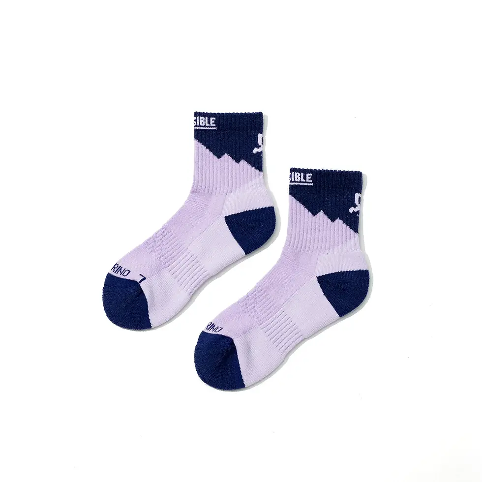 Thumbnail: Invisible x The Peak Hunter Merino Performance Targeted Cushion Mid Crew Sock