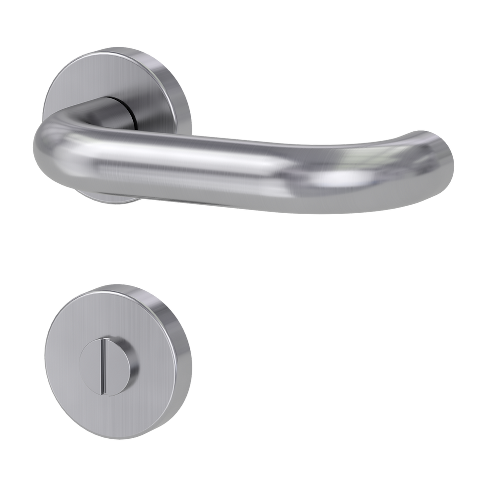Thumbnail: Alessia washroom lock stainless steel silver round