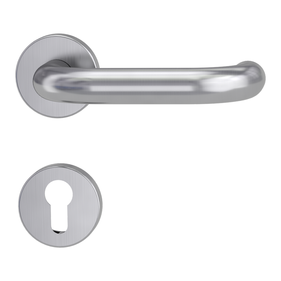 Thumbnail: Alessia PZ profile cylinder stainless steel silver handle round