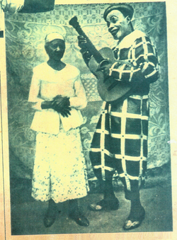 Benjamim de Oliveira com sua mãe, Leandra, c. início do século 20