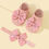 Thumbnail: 1pc Baby Bow Decor Cute Hair Band & 1pair Anti-slip Walking Socks For Daily Life