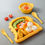 Thumbnail: 4pcs Set Baby Dinosaur Tableware Children's Dinner Plate Grid Home Creative Car