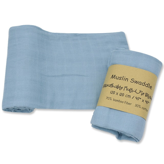 Thumbnail: Baby Cotton Swaddling Blanket Muslin Bamboo