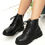 Thumbnail: Girls Zipper Back Lace-Up Front Combat Boots