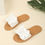 Thumbnail: Girls Metallic Bow Decor Slippers For Outdoor