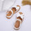 Thumbnail: Girls Bow Decor Ankle Strap Sandals
