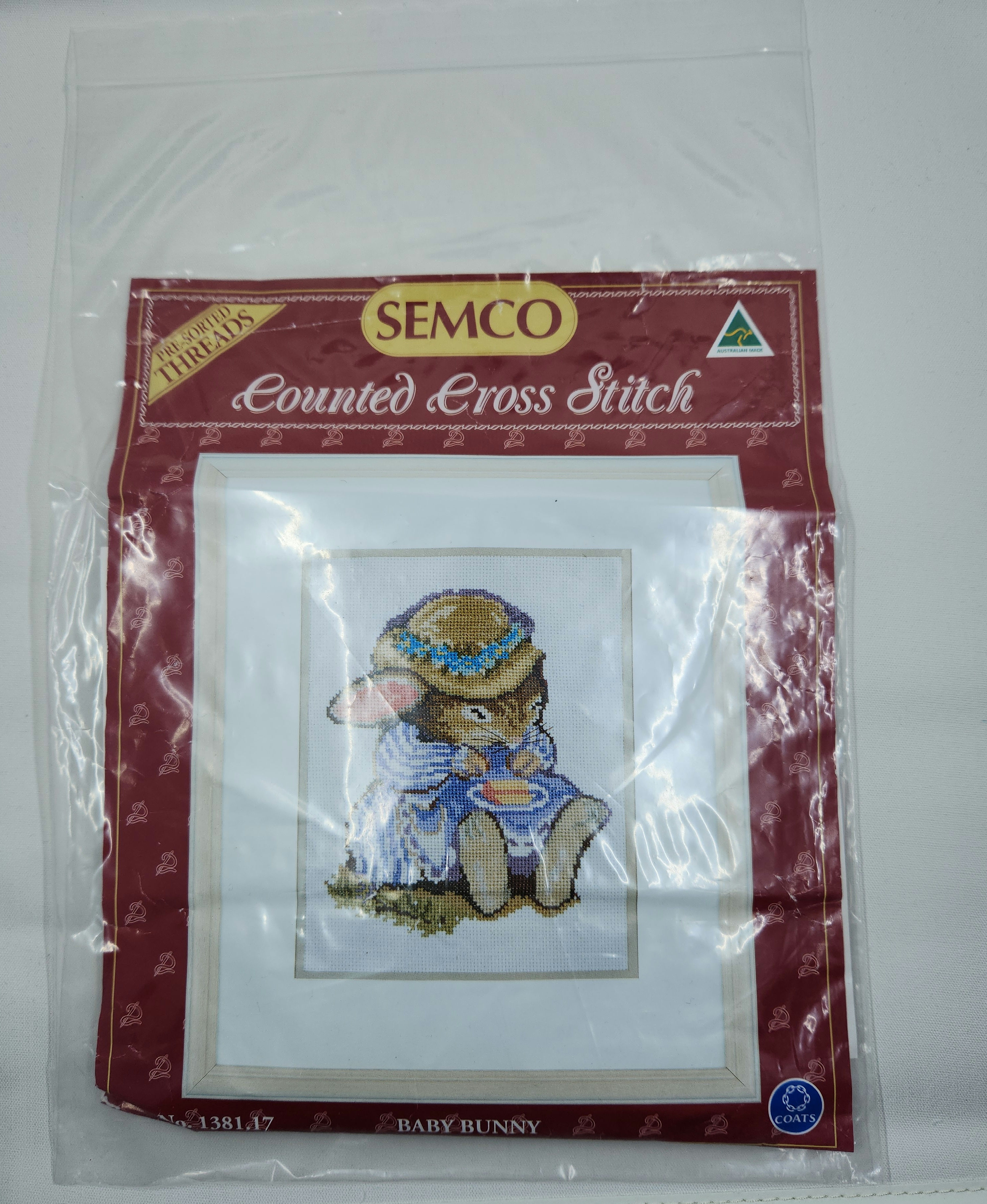 14ct Baby Bunny Semco Cross Stitch Kit