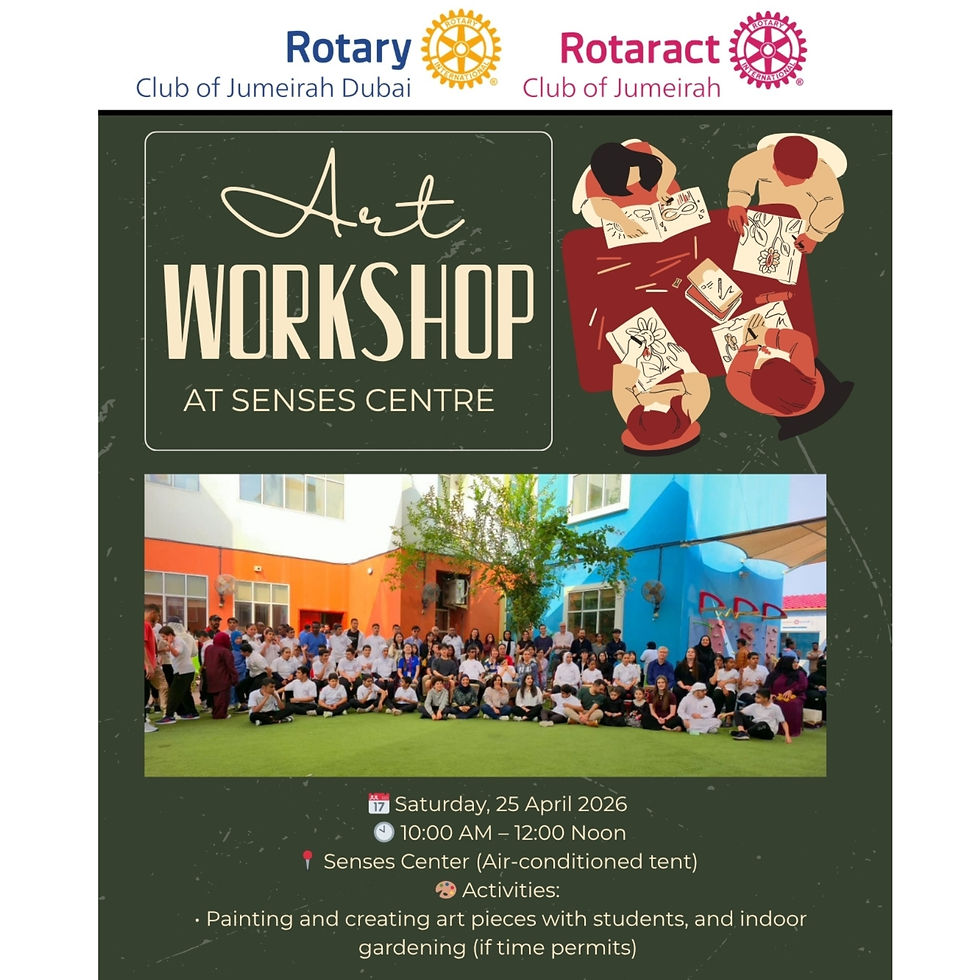 Rotary and Rotaract Clubs of Jumeirah - Art Workshop at Senses