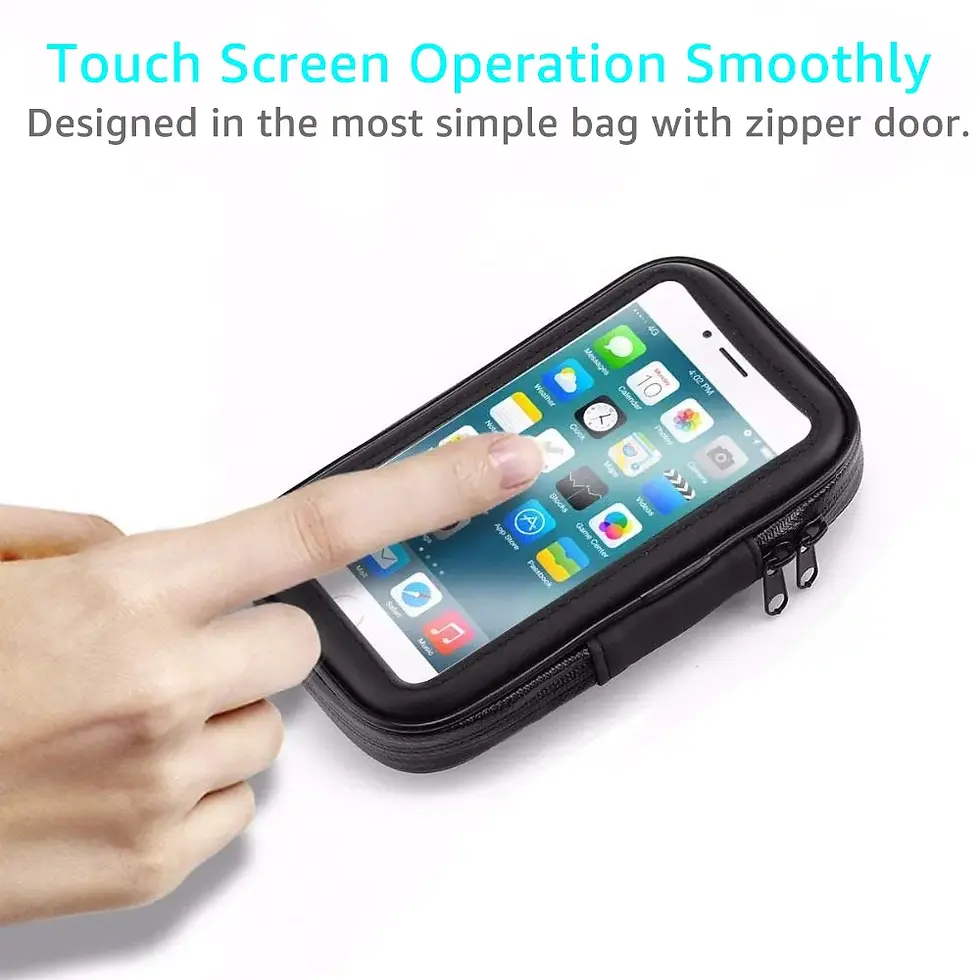 Thumbnail: Waterproof Motorcycle Phone Mount for Rearview Mirror