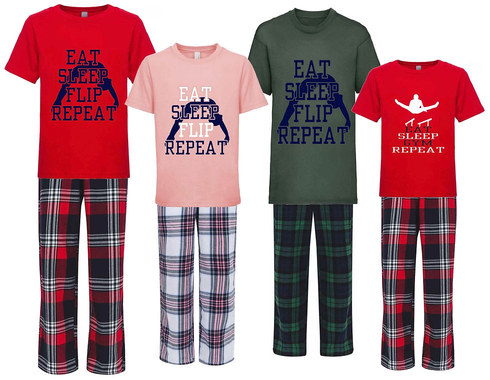 Child Gymnast EAT, SLEEP,…….., REPEAT Pyjamas
