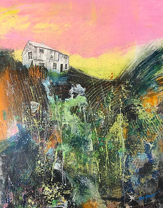 "Off Grid Sunrise" 18"x 24" Acrylic on canvas