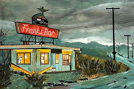 "Frank's Bar"  16"x 20" Acrylic on Watercolor Paper