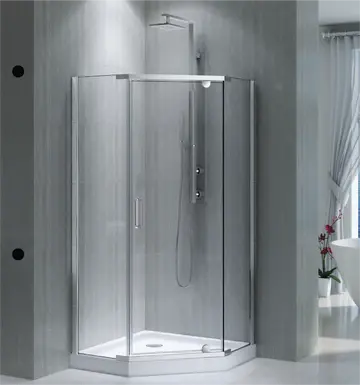 SE-NEO37.5CH1-Semi-frameless Neo-angle Pivot Shower Enclosures