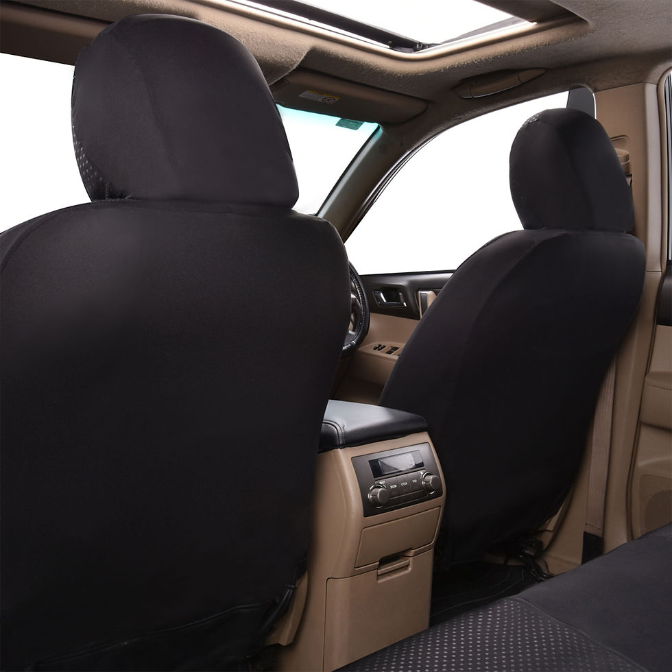 Thumbnail: Flying Banner Fabric car seat Covers full Set Black & Black