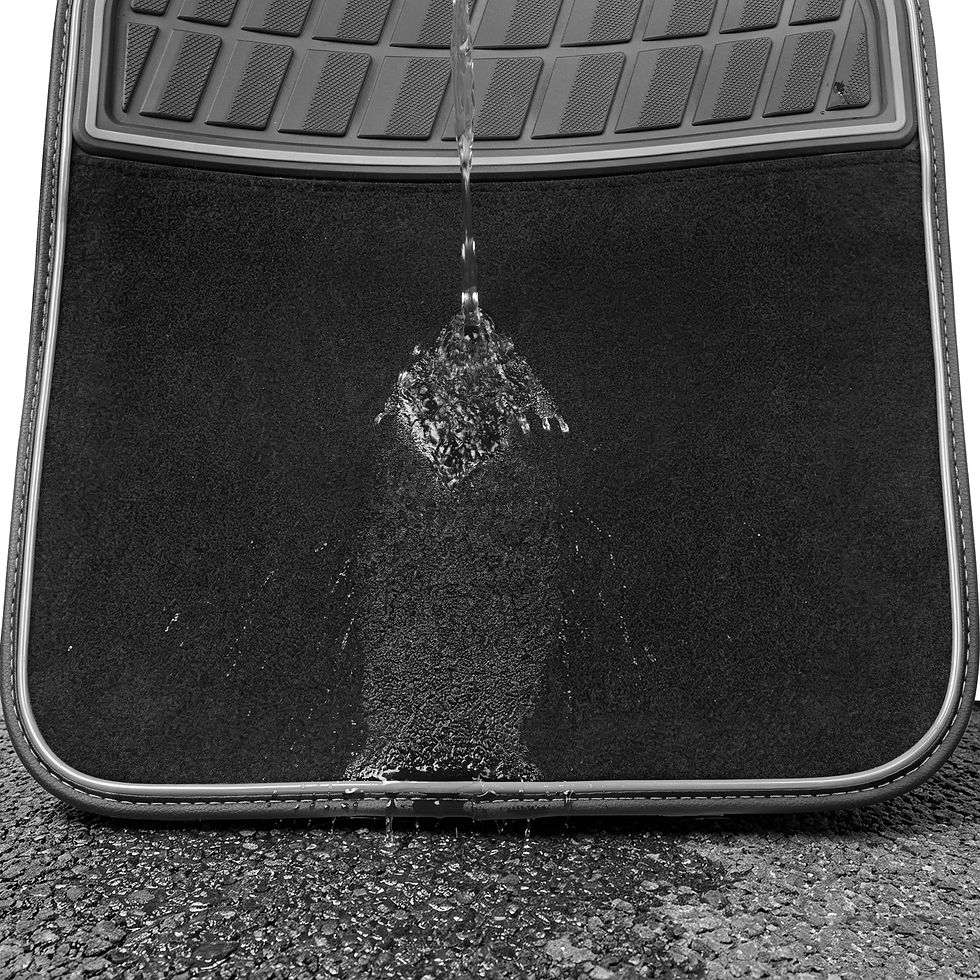 Thumbnail: CAR GRAND Premium Carpet Car Mats Front Rear Non-slip Car Floor Mats Gray