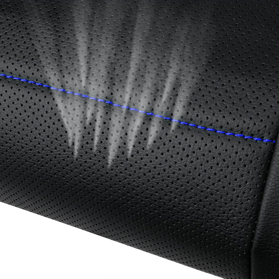 Thumbnail: CAR GRAND Leather car seat covers full set air mesh breathable universal blue