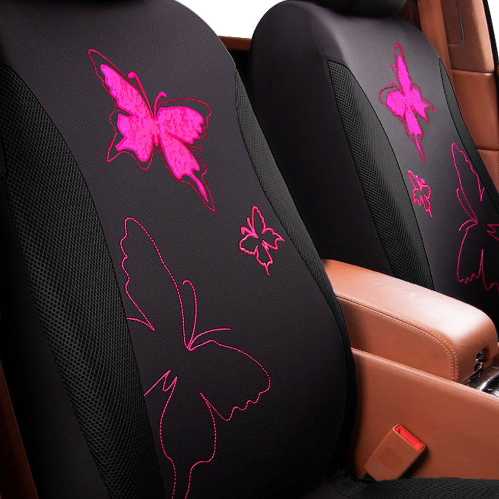 Thumbnail: Flying Banner Butterfly car seat Covers full Set Fashion Universal black