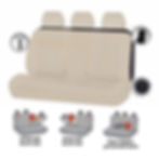 Thumbnail: Flying banner neoprene bench seat covers universal fit solid beige