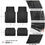 Thumbnail: CAR GRAND Heavy Duty Rubber Car Floor Mats, Deep Dish All Weather Black