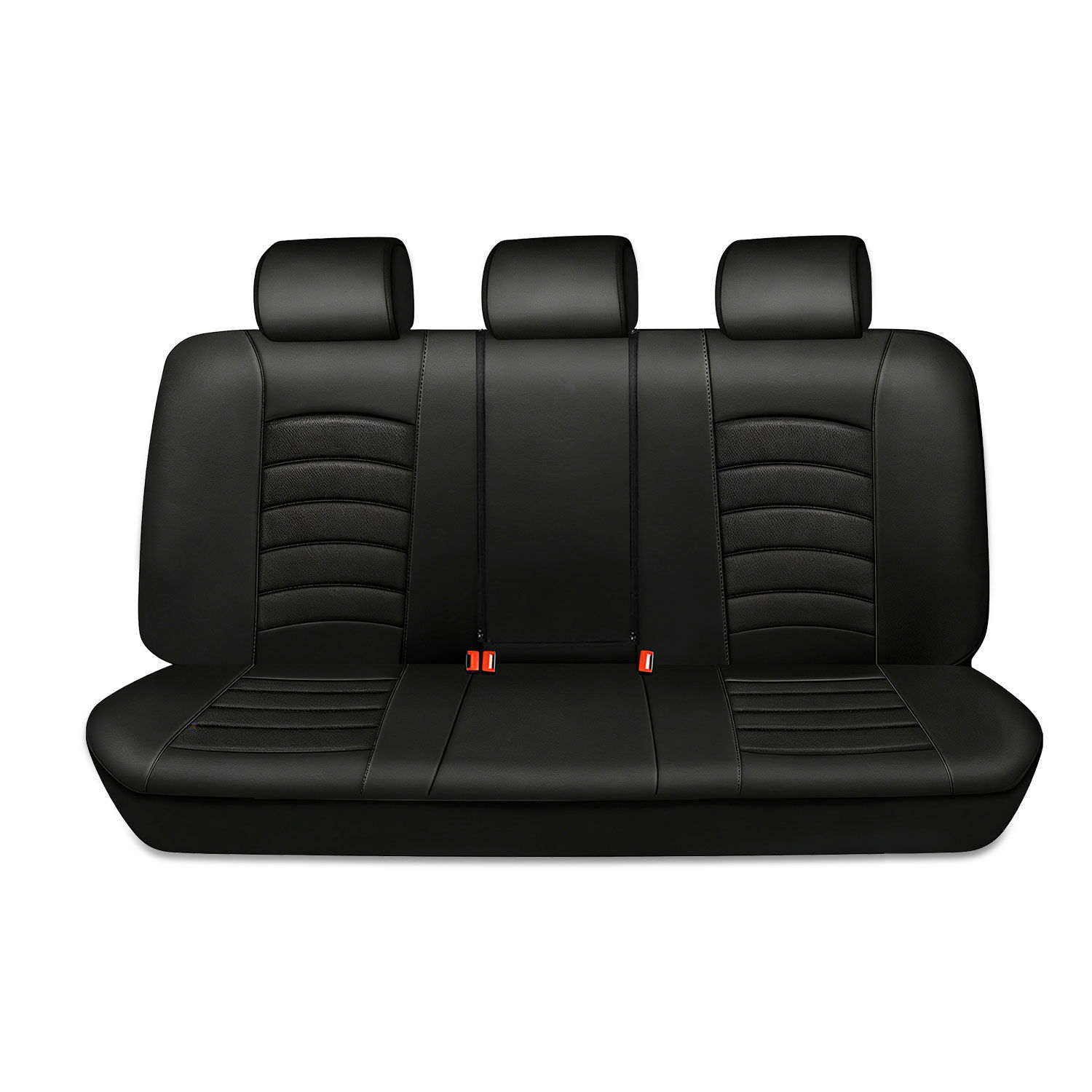 CAR GRAND PU Leather Car Seat Covers, Universal Fit Rear Bench covers Black