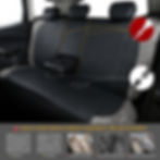 Thumbnail: Flying banner neoprene bench seat covers universal fit leopard gray print black