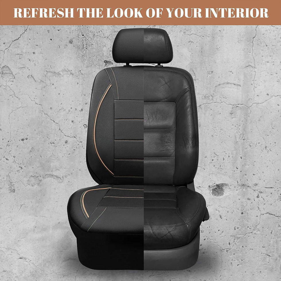 Thumbnail: CAR GRAND Leather car seat covers full set air mesh breathable universal beige