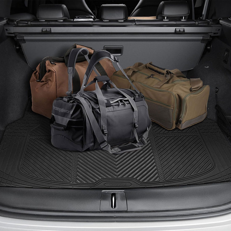 Thumbnail: CAR GRAND Heavy Rubber Car Floor Mats Trunk Mat Deep Dish All Weather All