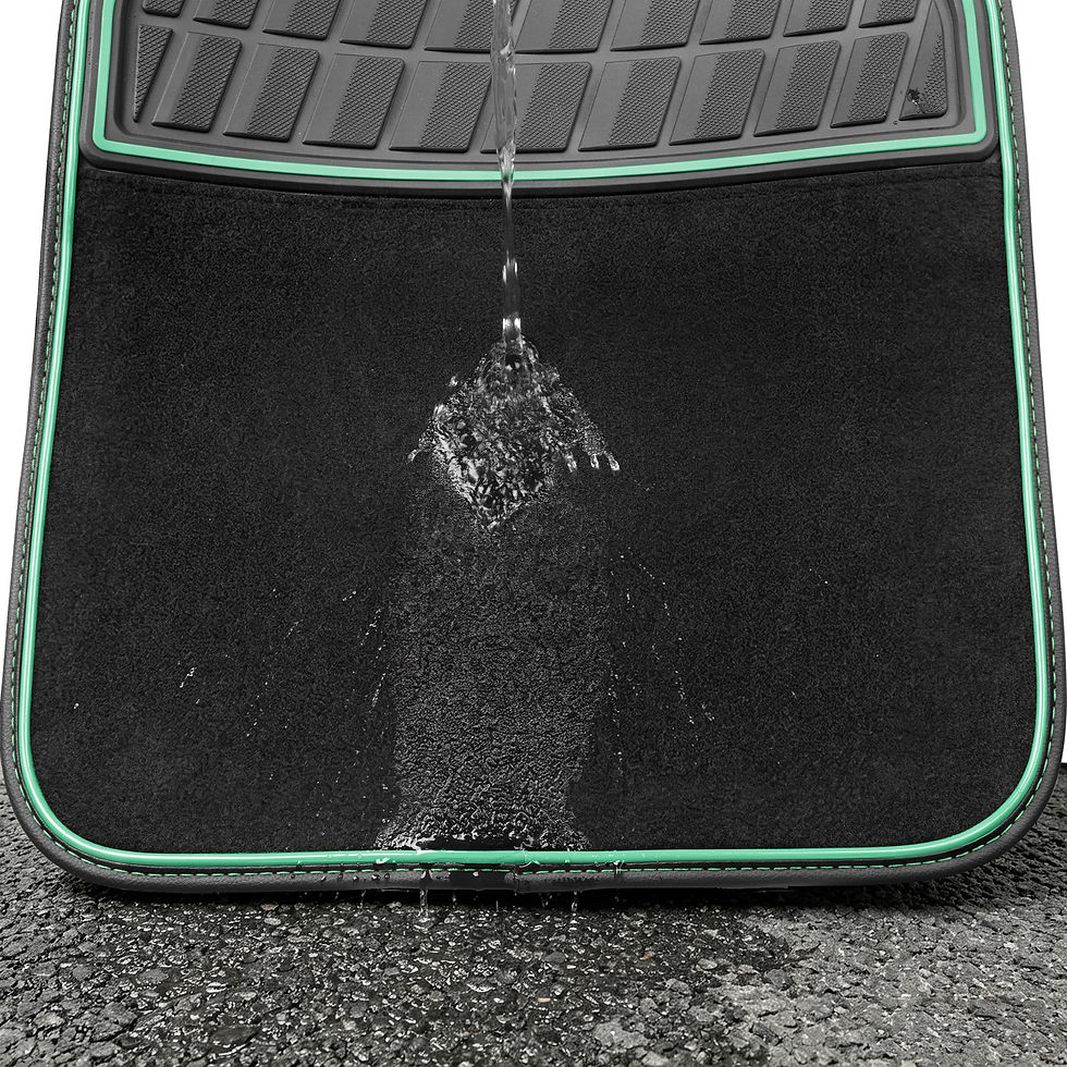 Thumbnail: CAR GRAND Premium Carpet Car Mats Front Rear Non-slip Car Floor Mats Mint Green