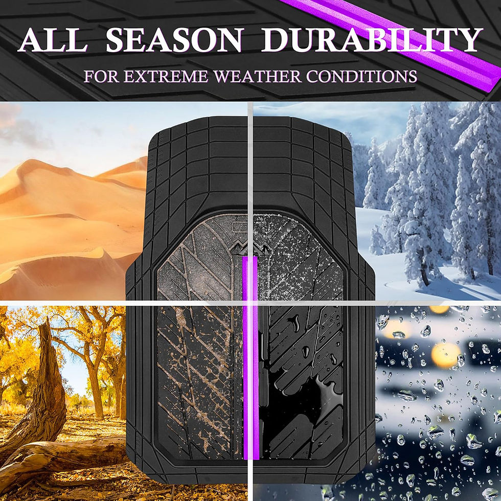 Thumbnail: CAR GRAND Heavy Rubber Car Floor Mats, Deep Dish All Weather Purple