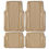 Thumbnail: CAR GRAND Heavy Duty Rubber Car Floor Mats, Deep Dish All Weather All Beige