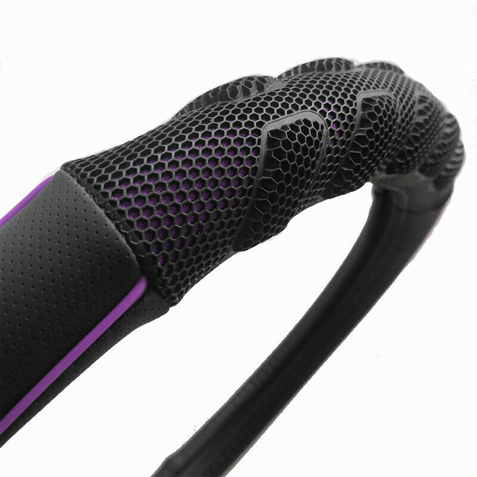 Thumbnail: Flying Banner car Steering Wheel Cover Faux Leather Massage purple