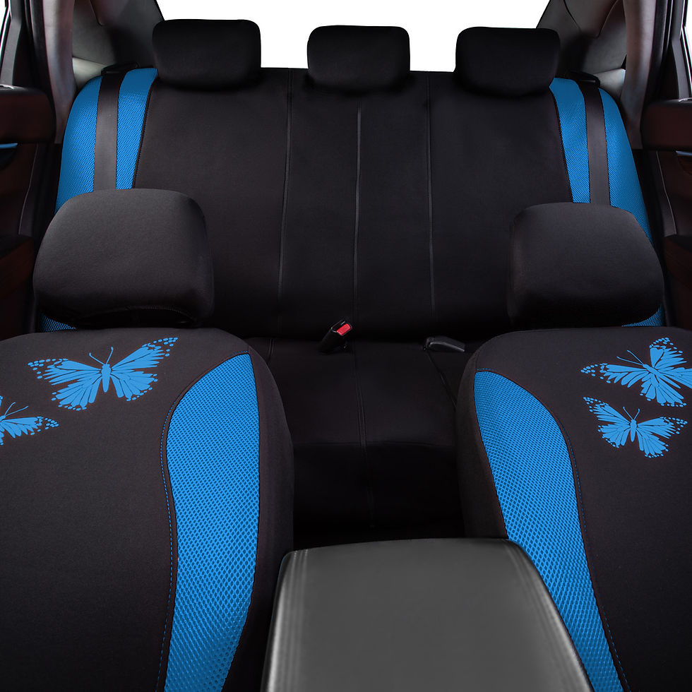 Thumbnail: Flying Banner Butterfly car seat Covers full Set Fashion Universal blue