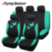 Flying Banner Butterfly car seat Covers full Set Fashion Universal mint green