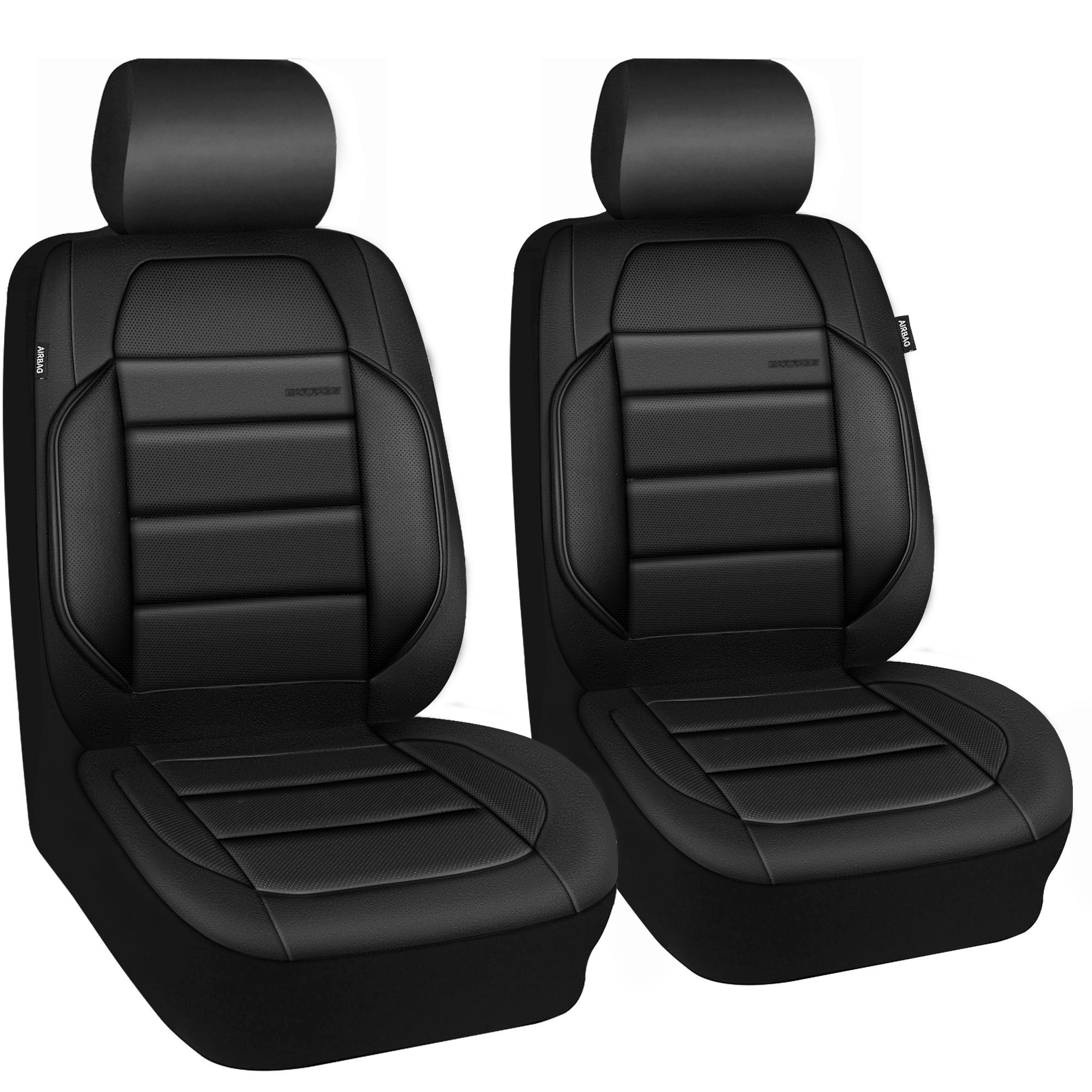 Car Grand Memory Foam Leather seat covers,Water Resistant 3D seat Cover Black