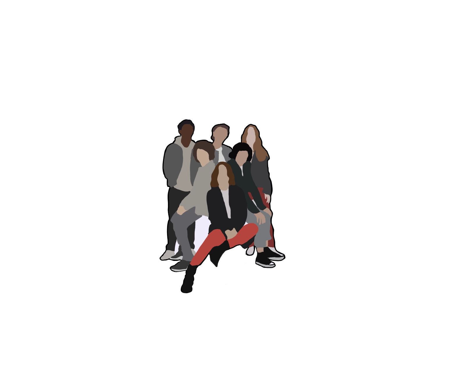 Stranger things cast sticker