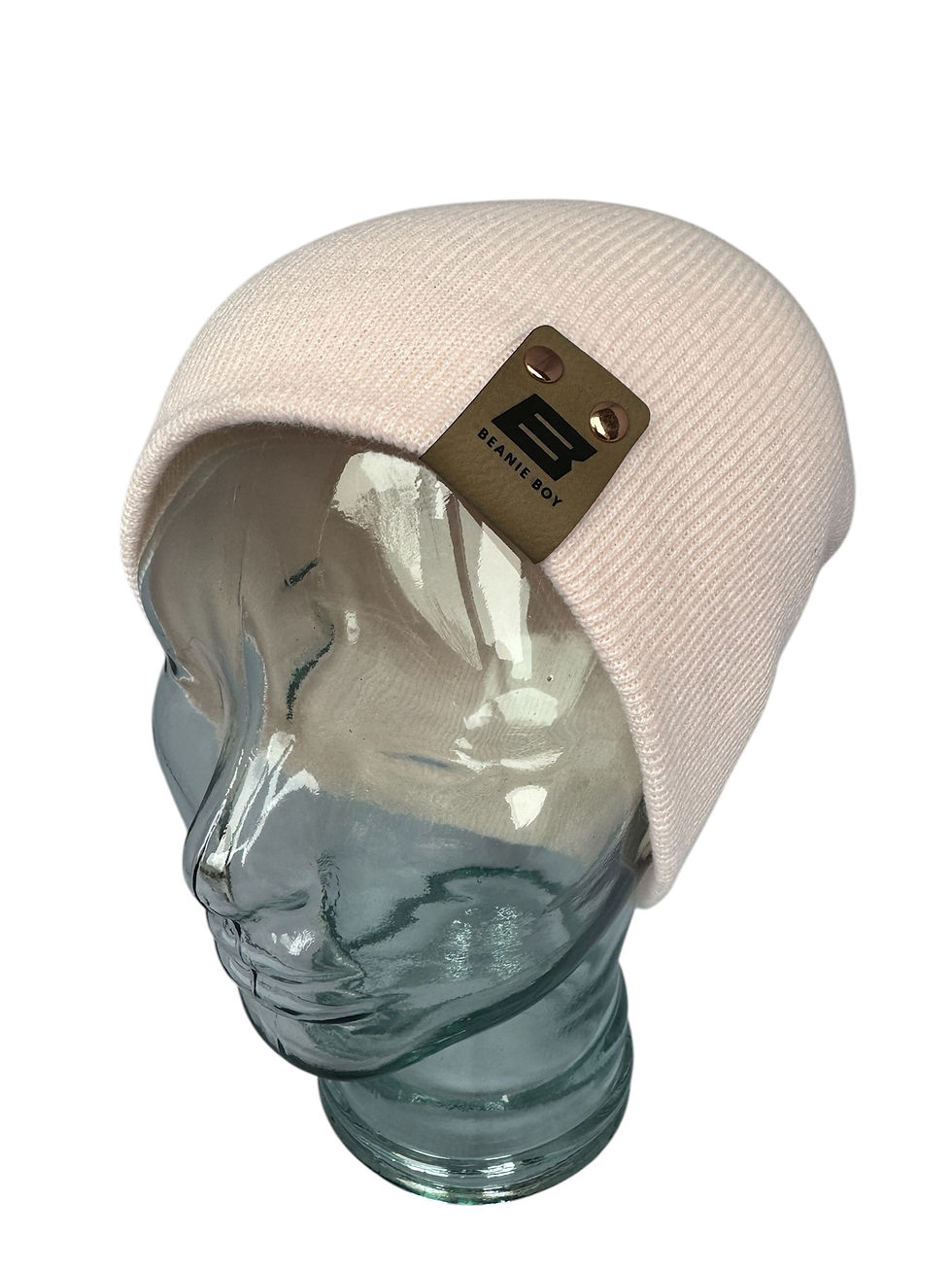 Thumbnail: Blush pink beanie with faux label
