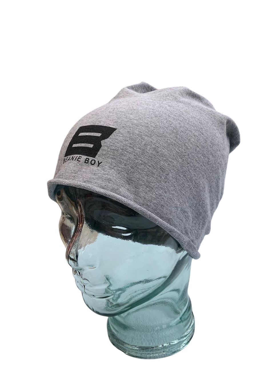 Jersey Beanie grey with black logo