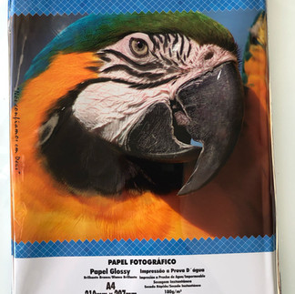 Papel fotográfico A4 com 50 folhas 180g