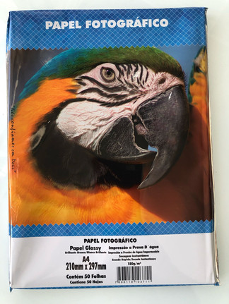 Papel fotográfico A4 180g pacote com 50 folhas