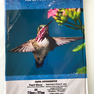Papel fotográfico A4 com 50 folhas 120g