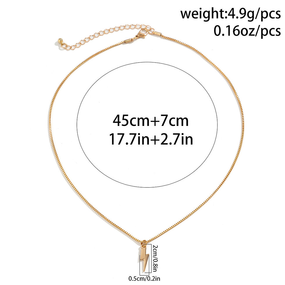 European And American Lightning Pendant Necklace Hip Hop Minority Simple