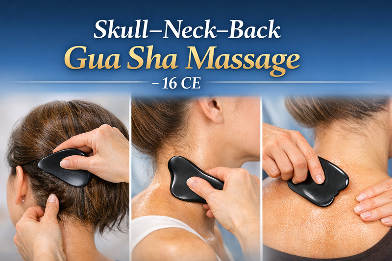 Skull neck back gua sha massage training for licensed massage therapists